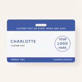 Kinder ID Lanyard Sjabloon Muziek Tour Schoolreis Badge