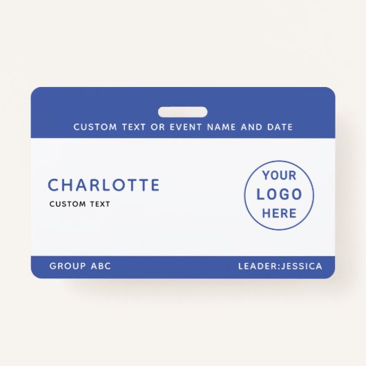 Kinder ID Lanyard Sjabloon Muziek Tour Schoolreis Badge (Voorkant)