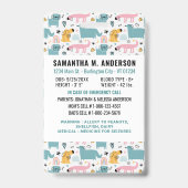 Kinder ID Nood Cute Honden Kinderen Identificatie Badge (Achterkant)