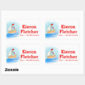 Kinder ID-zeilbostickers Rechthoekige Sticker (Vel)