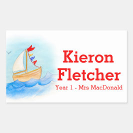 Kinder ID-zeilbostickers Rechthoekige Sticker