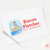 Kinder ID-zeilbostickers Rechthoekige Sticker (Envelop)