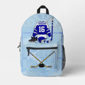 Kinder ijshockey collectie bedrukte rugzak (Voorkant)