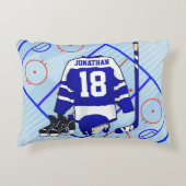 Kinder ijshockey slaapkamer en een eigen collectie accent kussen (Voorkant)