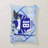 Kinder ijshockey slaapkamer en een eigen collectie accent kussen (Achterkant (Verticaal))