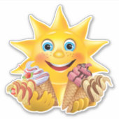 Kinder IJskiemkloon-Sticker Sticker (Voorkant)