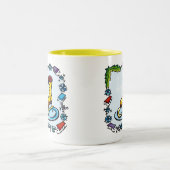 Kinder ijsschaatsen T-Shirten en Kinder cadeaus Tweekleurige Koffiemok (Center)