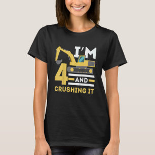 Kinder ik ben 4 en ben 4 jaar na de geboorte graaf t-shirt