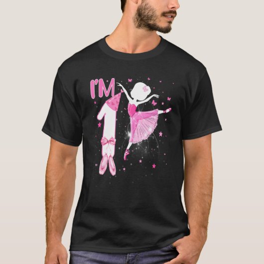Kinder ik ben de eerste verjaardag van Ballerina G T-shirt (Voorkant)