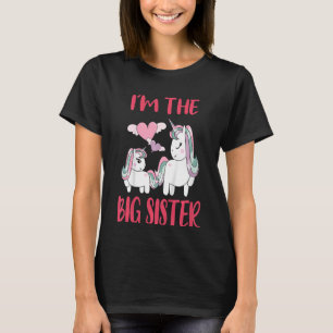 Kinder ik ben de grote zus schattige eenhoorns gep t-shirt