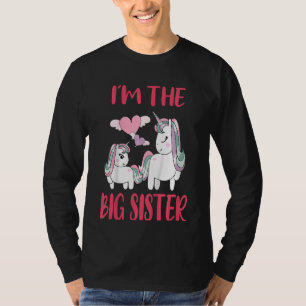 Kinder ik ben de grote zus schattige eenhoorns gep t-shirt