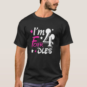 Kinder ik ben de vierde verjaardag van de vierde v t-shirt