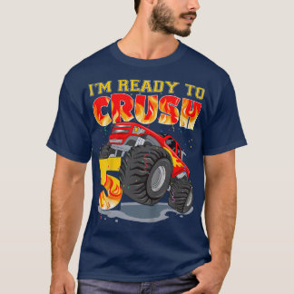 Kinder ik ben klaar om 5 Monster Truck 5th Birthd T-shirt
