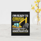 Kinder ik ben klaar om de kindertuin te beknibbele kaart (Gele Bloem)