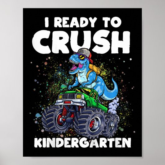 Kinder ik ben klaar om de kinderwagen met een kind poster (Voorkant)