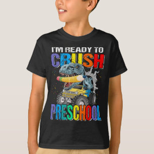 Kinder Ik ben klaar om de kleuterschool monstertru T-shirt