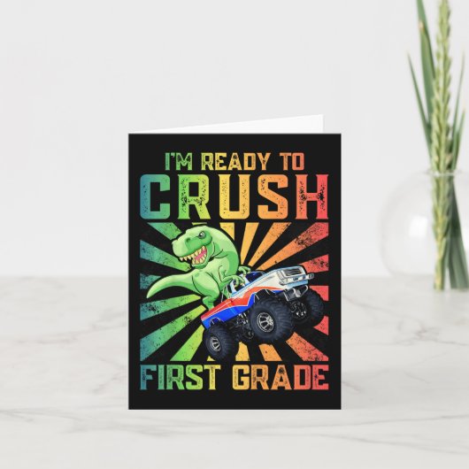 Kinder Ik ben klaar om eerste klas T-shirt te verp Kaart (Voorkant)