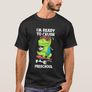 Kinder Ik ben klaar om kleuterschool dinosaurus te T-shirt
