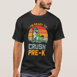Kinder ik ben klaar om prek-dinosaurussen te snoei t-shirt