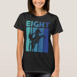 Kinder Ik ben nu 8 jaar achtste verjaardagsruiter T-shirt