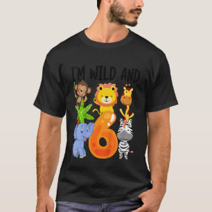 Kinder ik ben Wild en 6 Zes dierentuinen 6 septemb T-shirt