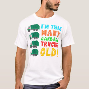 Kinder Ik ben zo veel vuilniswagens oud 4 jaar oud T-shirt
