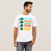 Kinder Ik ben zo veel vuilniswagens oud 4 jaar oud T-shirt (Voorkant volledig)