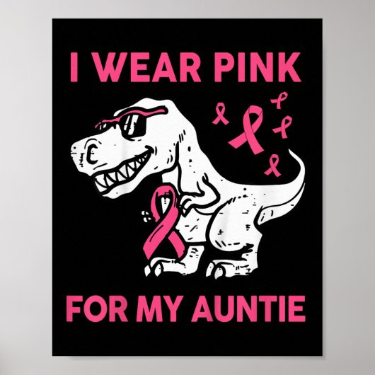 Kinder ik Draag roze voor mijn tante peuter borstk Poster (Voorkant)