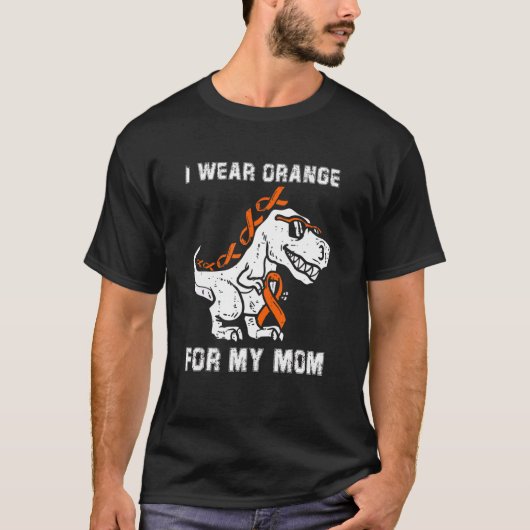 Kinder Ik Draag Sinaasappel voor mijn moeder T Rex T-shirt (Voorkant)