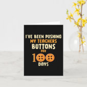 Kinder Ik duw mijn docenten Buttonnen al 100 jaar Kaart (Gele Bloem)