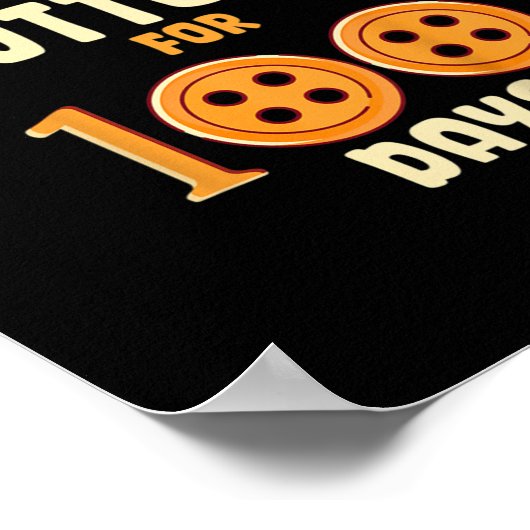 Kinder Ik duw mijn docenten Buttonnen al 100 jaar Poster (Hoek)