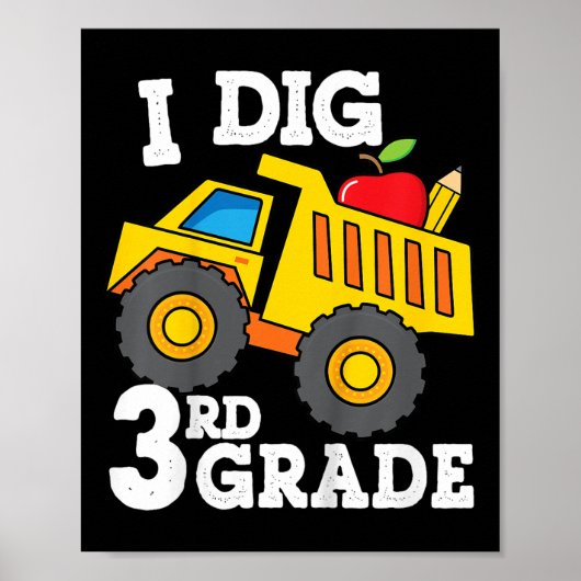 Kinder Ik Graaf 3e Graad Dump Truck Constructie Te Poster (Voorkant)