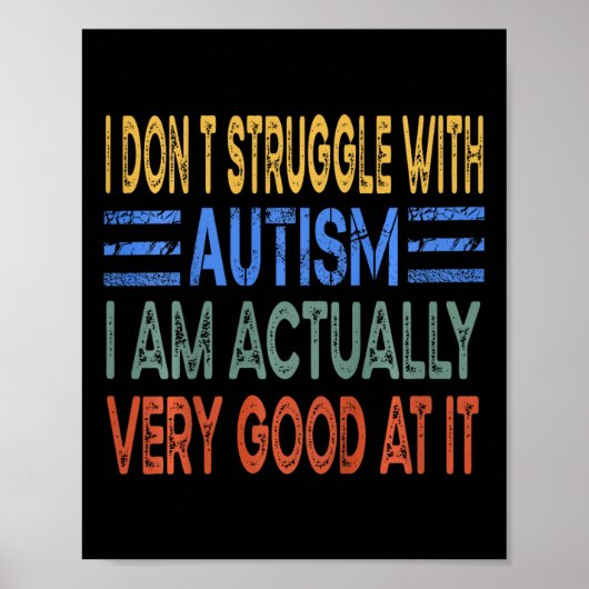 Kinder Ik heb geen last van autisme Ik ben eigenli Poster (Voorkant)