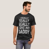 Kinder Ik hou echt van mijn vader Schattigee vader T-shirt (Voorkant volledig)