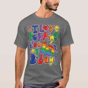 Kinder ik hou ervan om het op mijn tiende verjaard t-shirt