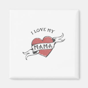 Kinder Ik hou van mijn Mama Hart Tattoo Moederdag  Magneet
