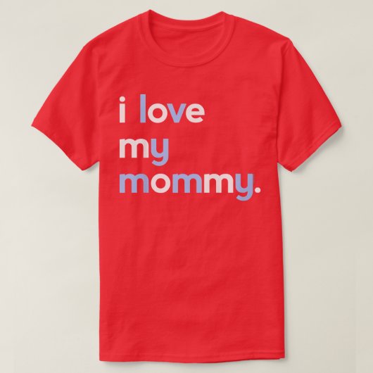 Kinder ik hou van mijn mama voor jongens moeders D T-shirt (Design voorkant)