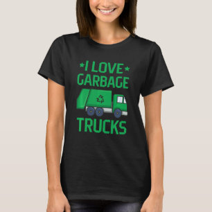 Kinder ik hou van vuilniswagens citeren voor een v t-shirt