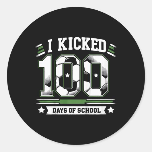 Kinder Ik trapte 100 dagen van schoolvoetbal 100e Ronde Sticker (Voorkant)