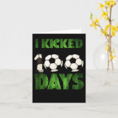 Kinder ik trapte me een weg door 100 dagen school kaart (Gele Bloem)