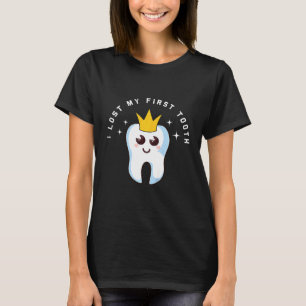 Kinder Ik Verloor Mijn Eerste Tandkroon Kinder Gif T-shirt