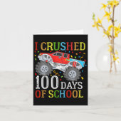 Kinder ik verpletterde 100 dagen schoolmonstertruc kaart (Gele Bloem)