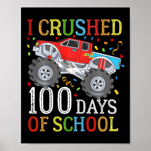 Kinder ik verpletterde 100 dagen schoolmonstertruc poster (Voorkant)