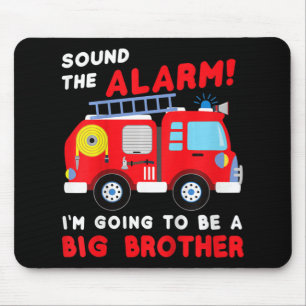 Kinder ik word een grote broer Firetruck baby Muismat