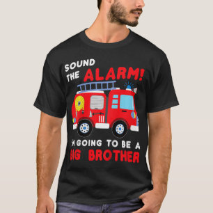 Kinder ik word een grote broer Firetruck baby T-shirt