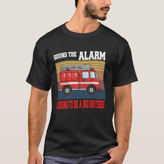 Kinder ik word een grote broer Firetruck baby T-shirt (Voorkant)