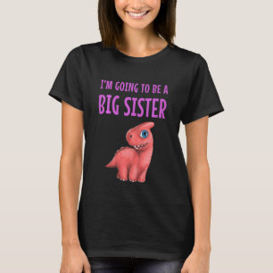 Kinder Ik word een grote zus schattige Kinder dino T-shirt