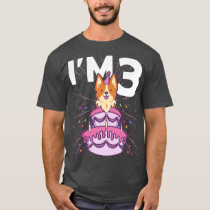 Kinder Im 3 Bday Dog Partij Kinder 3e verjaardag C T-shirt