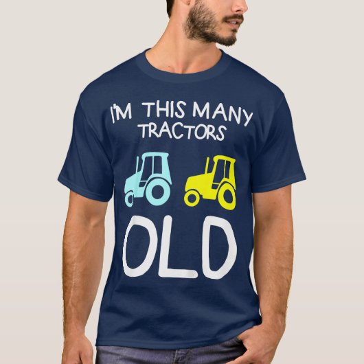 Kinder IM Deze vele 2 Grappige Tractor Farming Quo T-shirt (Voorkant)