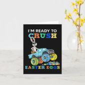 Kinder Im klaar om paaskonijn in een maan te spuit Kaart (Gele Bloem)